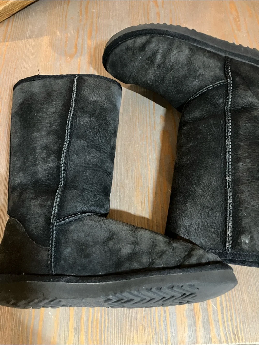 UGG Tall Black Suede Winter Boots